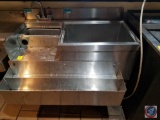 Supreme Metal NSF Bar Sink and Ice Well with 2 Tier Speed Rail Measuring 38 X 29 1/2 X 34