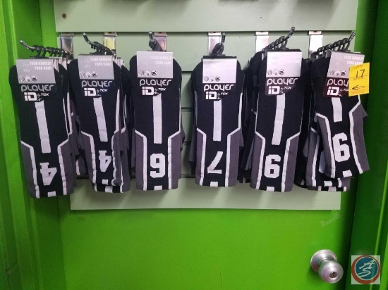 Assorted Youth Sized Player ID Socks Contents of 6 Hooks