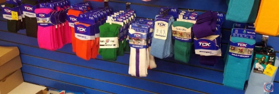 TCK Socks Assorted Sizes and Colors Contents of 10 Hooks