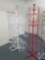 Free Standing Three Tier Rotating Magazine Rack Each Tier Having 4 Units Measuring 69 X 38, Red Two