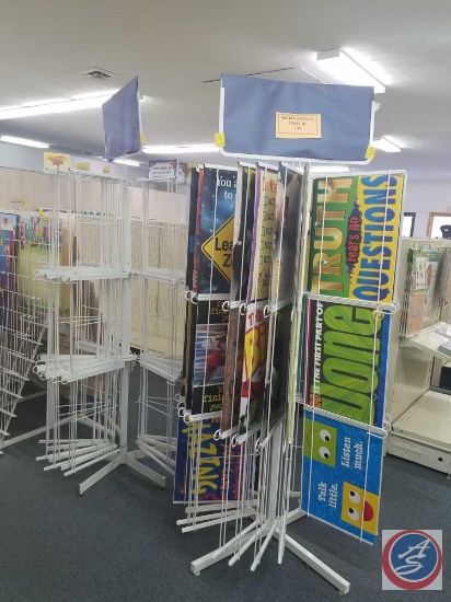 Rotating Poster Rack Measuring 76 X 36 (SOLD 2X'S THE MONEY)