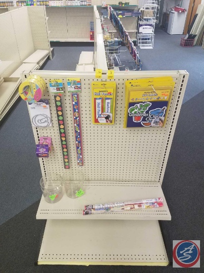 (5) Four Foot Sections of Lozier Shelving with 54 Inch Uprights (8) 13 Inch Shelves and (2) 16 Inch
