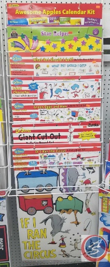 Awesome Apples, Calendar Kit Star Helper and Assorted Dr. Seuss Bulletin Board Sets [CONTENTS ONLY;