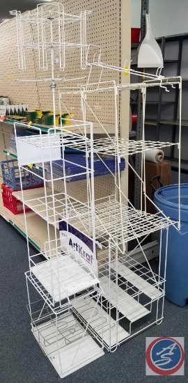 (7) Stationary Wire Racks Assorted Sizes and Styles