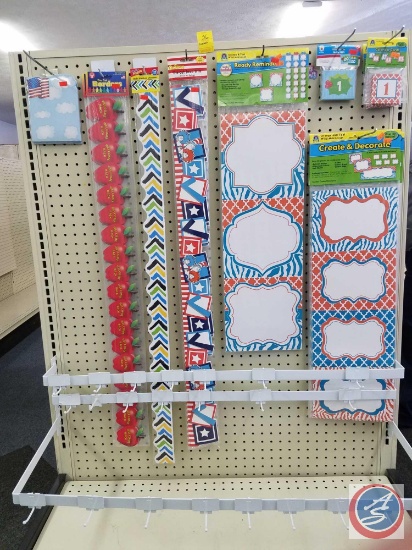 (4) Pkgs of Assorted Calender Cover-Ups, Assorted Styles of Deco Trim Including Dr. Seuss, Chevron