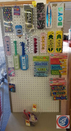 Various Styles of Hallway and Bathroom Passes [CONTENTS ONLY; SHELVING NOT INCLUDED]