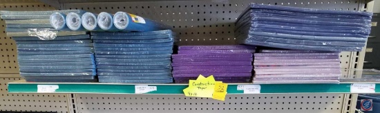5 Rolls of Fadless Brand Sky Blue Construction Paper, 33 pkgs of Sky Blue 9"X12" SunWorks