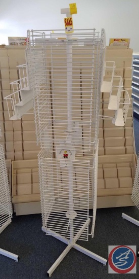 Wire Book/Magazine/Pamphlet Rack Measuring 68 X 28 X 13.5
