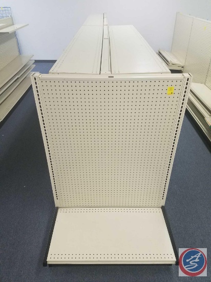5 Sections of Lozier Shelving, Gondola Measuring 49 X 54 including 4 Adjustable Shelves Measuring 48