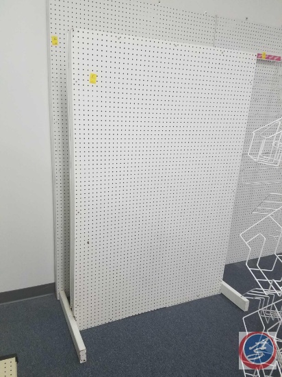 Free Standing Double Sided Peg Board Measuring 72 X 24 X 48