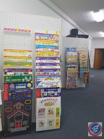 Hanging Peg Board Rack Measuring 41 X 19.5 X 9.5,(1) Hanging Peg Board Rack Measuring 36.5 X 19 X