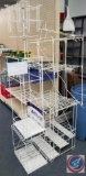 (7) Stationary Wire Racks Assorted Sizes and Styles