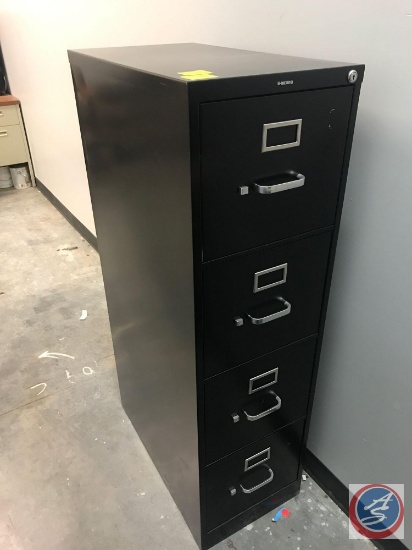 Metal File Cabinet with 4 Drawers; Measuring 52" x 15" x 26.5"