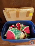Watermelon Dip Tray, Watermelon Coaster and Napkins, Watermelon Bucket, Large Certified