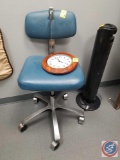 Rolling Chair by Royal Dental Manufacturing (Registry No. CA 27670) and Living Solutions Floor Fan