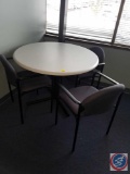 Round Table and 4 Chairs Table Measures 41