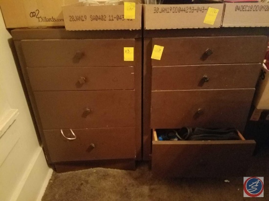 (2) Two Drawer Night Stands Measuring 19" X15" X 14" {{CONTENTS INCLUDED}}