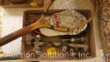 Bicentennial Lewis + Clark Ball Cap from 2003, Kent Brand Tennis Racket, Vintage Ice Skates and More