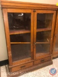 Vintage Display Cabinet with (2) Shelves and (2) Drawers Measuring: 40
