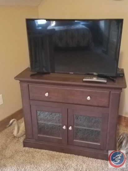 2 Door, 1 Drawer TV Stand 36 1/2" x 17" x 30" , Samsung 32" Television (With Remote)