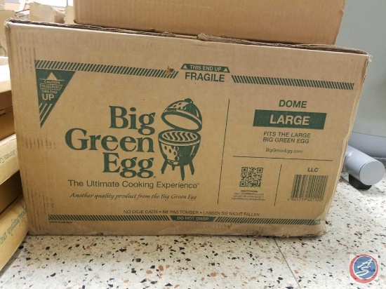 Big Green Egg Large Dome, Grate and Fire Ring, (4) XL Nest Egg Mate, Large Nest and Egg Shelves