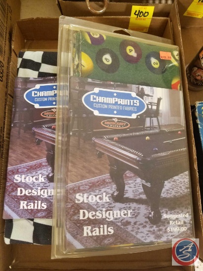 Champrints Custom Printed Rail Fabrics Including Pool Balls, Racing and American Flag