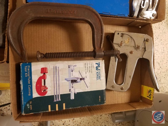 C-Clamp, Arrow Staple Gun (Model T50), Flaring Tube Cutting Tool Kit