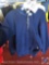 (4) Adult Small Navy Blue Zip Up Hoodies