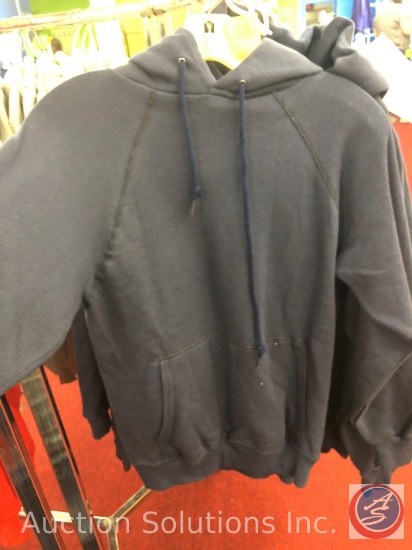 (4) Navy Adult Hoodies in Assorted Sizes