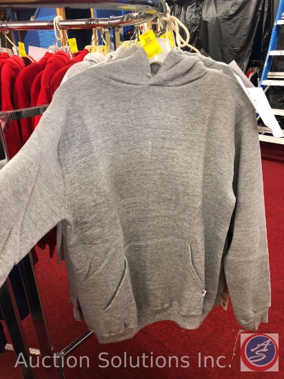 (4) Adult Grey Hoodies in Assorted Sizes