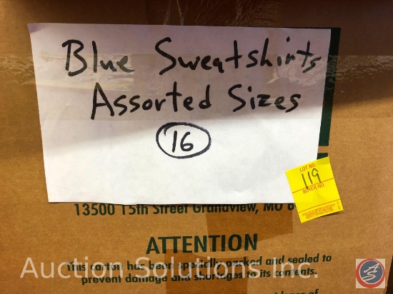 Assorted Sizes Blue Sweatshirts Approx. 16