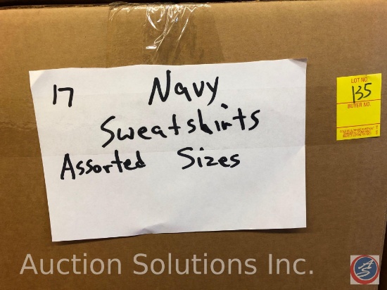 Navy Sweatshirts Assorted Sizes Approx. 13