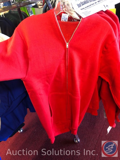 (4) Red Zip Up Hoodies Size S