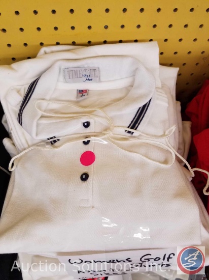 (11) Women's White Golf Shirts in Assorted Sizes