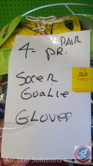 (4) Pair Soccer Goalie Gloves