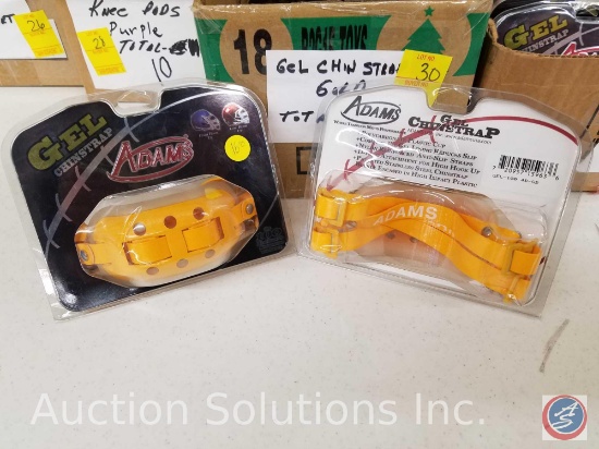 (7) Adams Gel Chin Straps in Gold