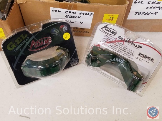 (7) Adams Gel Chin Straps in Dark Green