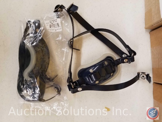 (6) Adams Gel Chin Straps in Black