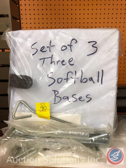 Set of 3 Softball Bases with Anchors