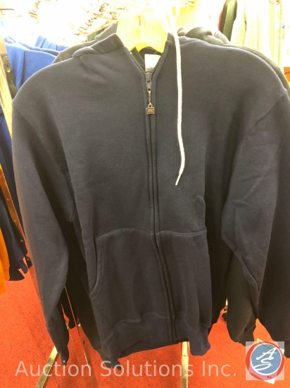 (4) Navy Hoodies in Assorted Adult Sizes