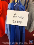 (4) Adult Large Hoodies in Shades of Blue