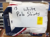 Approx. 13 White Polo Shirts