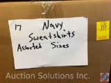 Navy Sweatshirts Assorted Sizes Approx. 13
