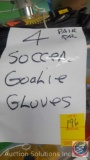 (4) Pair Soccer Goalie Gloves