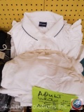(13) Adult White Golf Shirts in Assorted Sizes