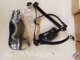 (6) Adams Gel Chin Straps in Black