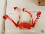 (6) Adams Gel Chin Straps in Orange