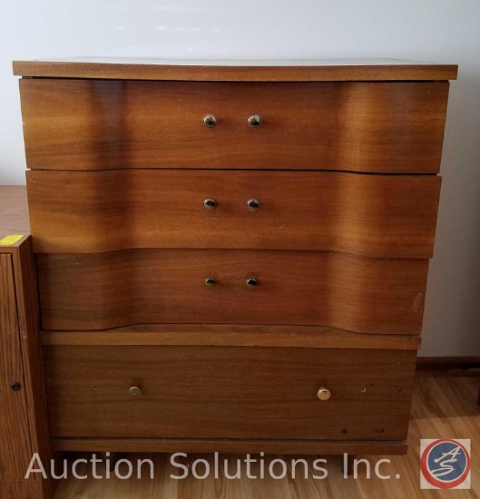4 Drawer Wood Dresser Measuring 35.5"X 18"X 43"