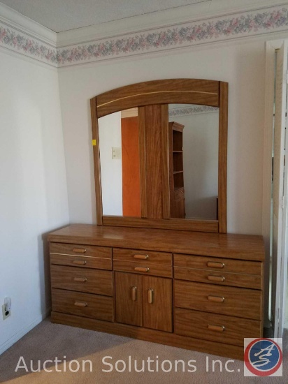 Vanity Dresser with Mirror Measuring 65"X16"X 74"