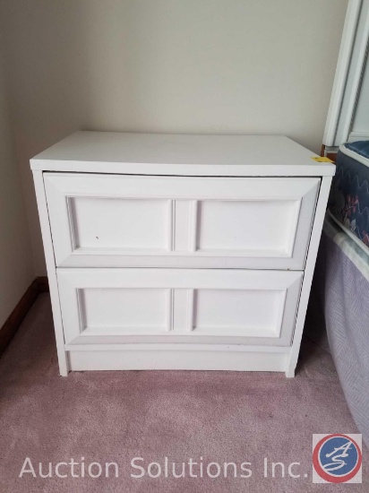 (2) White 2-Drawer Night Stands Measuring 23.5"X 16"X 22"